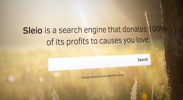 Search engine donates 100% of profits to users’ chosen charities -- springwise.com/search-engine-… <a href="/sleio/">Sleio</a>