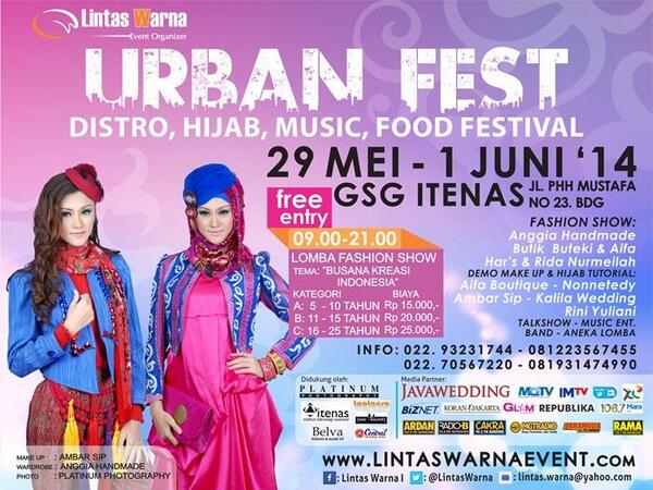 <a href="/Blitz_eo/">BLITZ E.O</a> Datang dan saksikan perform <a href="/laleta_id/">Laleta</a> di #URBANFEST2014 GSG ITENAS tgl 30 Mei 2014 <a href="/LintasWarna/">LINTAS WARNA EO</a>