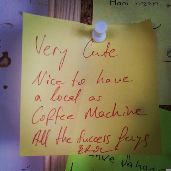 Avustralya'dan yeni gelen misafirimizden panomuza not :)