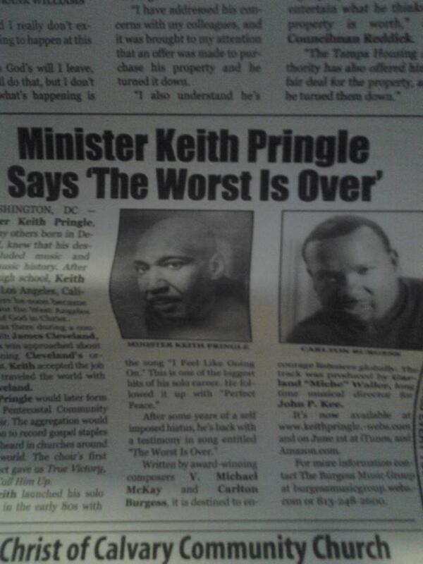 MiKeithPringle3's tweet photo. Thanks Florida Sentinel for the story. Need the press release? burgessmusicgroup@gmail.com http://t.co/LriVzNx0s4
