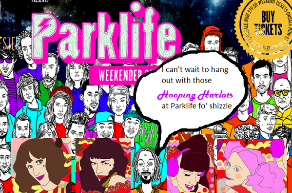 hoopingharlots's tweet photo. Waitin' on the pizzle, the dizzle and the shizzle @Parklifefest http://t.co/NiVgcT6UwJ
