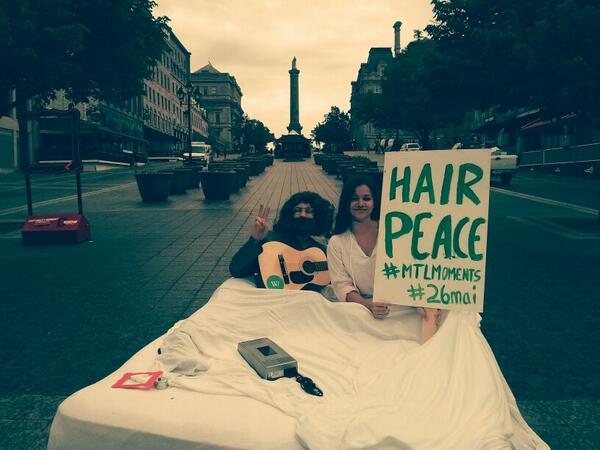 JhnnThvt's tweet photo. 45ème anniversaire du Bed in de John &amp; Yoko pour la paix. #MTLMOMENTS #26mai #OnEstLa http://t.co/HVssJFlaFU