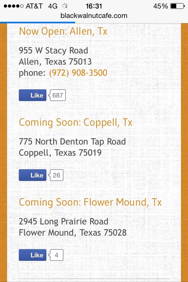 rebelong's tweet photo. @BlackWalnutCafe I'm SO GLAD you're in DALLAS!! May I suggest the development off 75&amp; walnut hill/ anything in 75225 http://t.co/eEwpm1OYNT