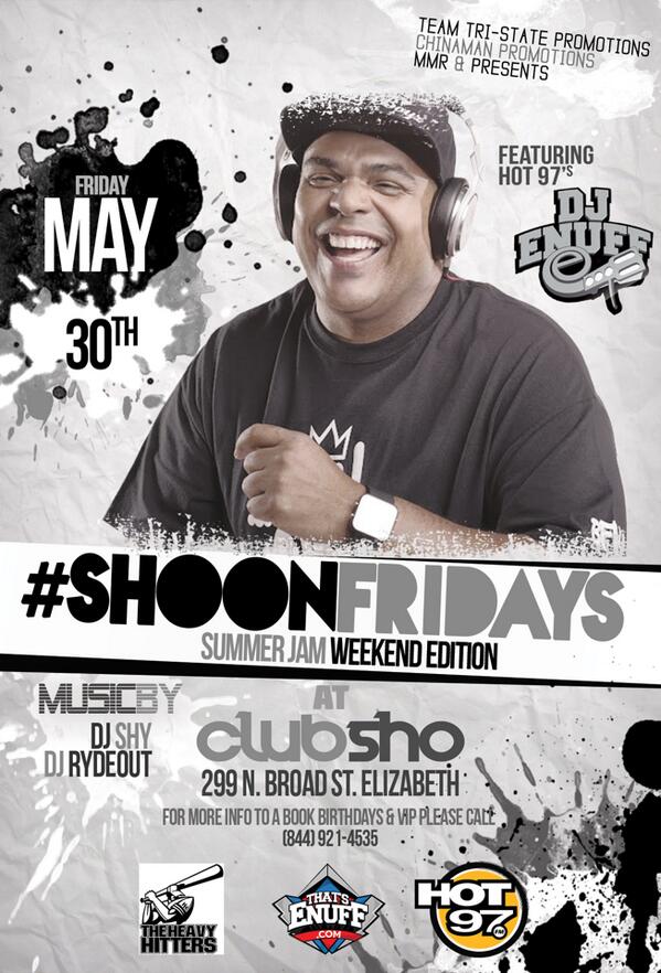 JiveTimeMall's tweet image. Club sho Friday w/ hot 97 and ciroc music by the heavy hitter @djenuff!!! #ShoOnFridays #SummerJamWeekend