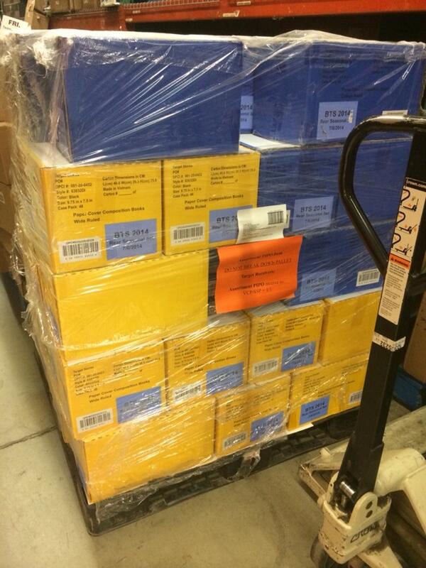 Walked into my seasonal stockroom and into a pallet of 'Back To School' transition.  #✋ican't