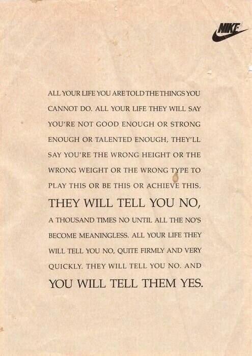 RichHabitsDaily's tweet photo. Nike wisdom http://t.co/FkS3PKQ913