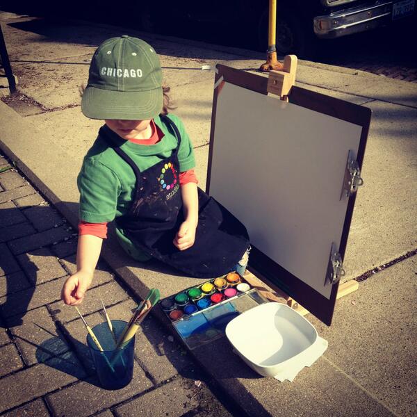 TheCWS's tweet photo. YES, Color Wheel is OPEN between 12:00 and 3:00 TODAY for OPEN STUDIO. Stop by for some fantastic art fun.#ArtChicago http://t.co/q6wIsEizZU