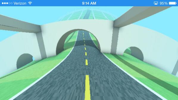 walaber's tweet image. Raymarching project on iOS. 1 full-screen quad, everything else is in the pixel shader. I like the warping! #gamedev