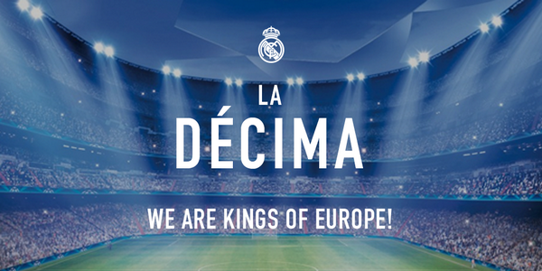 realmadrid's tweet photo. ¡Celebra con tus amigos La Décima! ¿Quieres saber cómo vestir como los #ReyesDeEuropa? http://t.co/JDa1q0BRZ5 http://t.co/wkomkSwepl