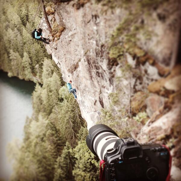 @woodslave #productions is working hard! #climber: @jakob_schubert #belayer: @lukaskoeb location: @oetztal
