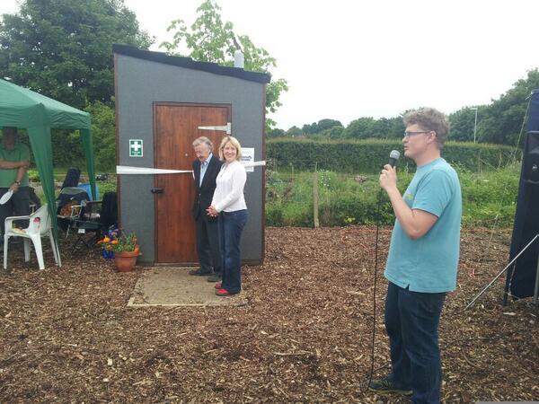 Grand opening of the composting toilet at churchlane allotments #kirkstall <a href="/Lucinday/">Lucinda Yeadon</a> <a href="/johnillo/">John Illingworth</a> <a href="/FionaVenner/">Fiona Venner</a>
