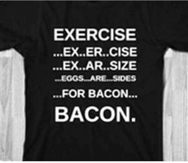 AlexiaDHoe's tweet photo. My T-shirt finally arrived🙏. #exercise #tshirt #bacon http://t.co/OKrvHmKTU9