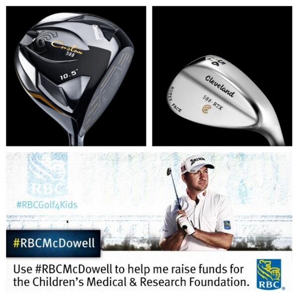 Retweet to enter, signed <a href="/ClevelandGolf/">Cleveland Golf</a> clubs and a @GmacbyKartel shirt to give away #RBCMcDowell @CMRF_Crumlin