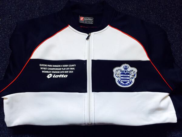 QPR's tweet photo. TWITTER COMP: One lucky fan with the correct guess will win this limited edition #PlayOffFinal tracksuit top #QPRComp http://t.co/rH4wS5edcS
