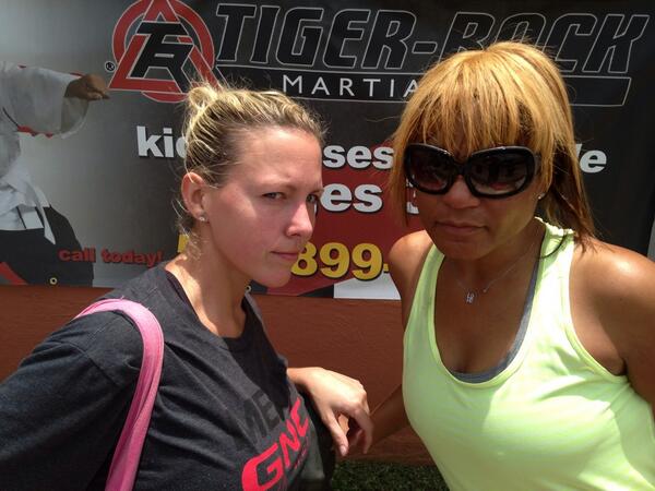 AngelaLYoung's tweet image. My girl @kreinhar &amp;amp; I after an extra long workout @NewOrleansTKD today! #NoDays #SaltnPepper  Lol