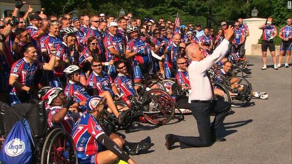 MT <a href="/CNNPolitics/">CNN Politics</a> Biden stops for selfie, offers some advice: "Assume every microphone is on." cnn.it/1gvwGwK