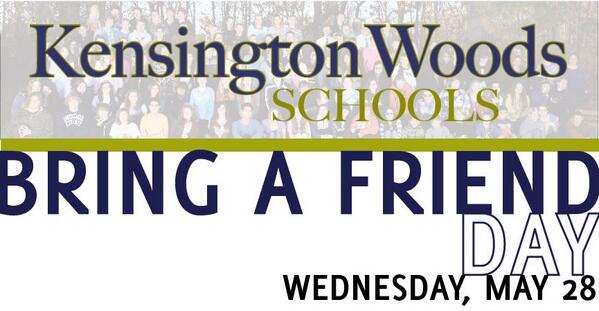 KWoodsSchool's tweet photo. Bring a Friend Day this Wednesday, May 28! Info meeting for prospective parents after school! http://t.co/lkCUPAMcl3
