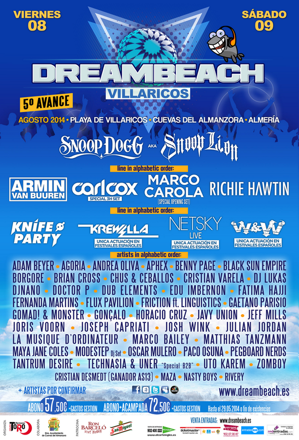 musiqueandocom's tweet photo. Musiqueando sortea 2 abonos para el Dreambeach Villaricos!! Ya sabéis, seguidnos y haced RT y pueden ser vuestros!!! http://t.co/t9K1fVPa3z