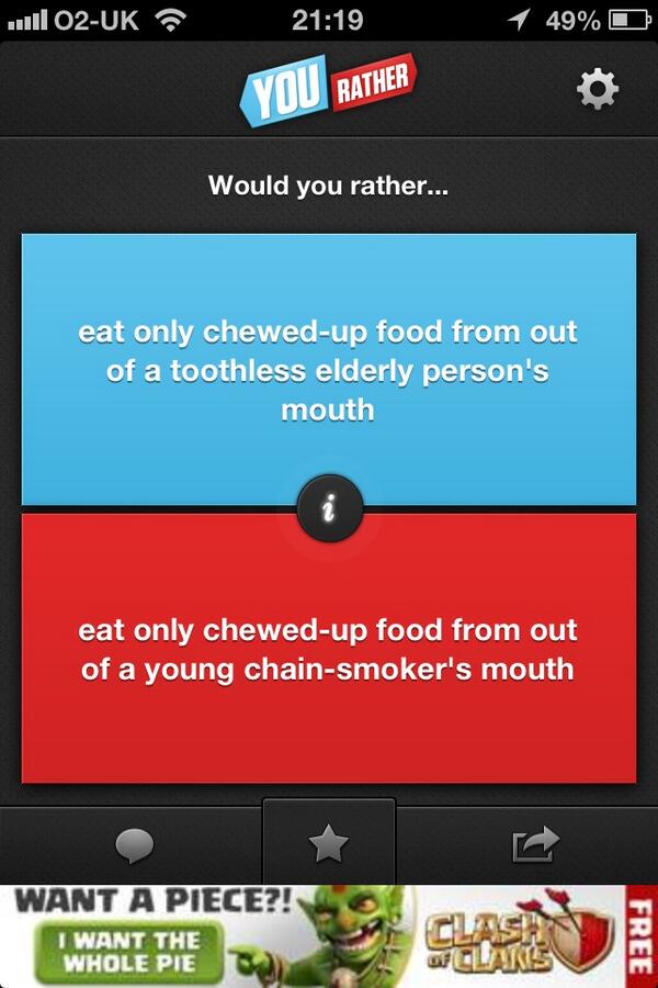 Something to keep you entertained whilst you're soaking up the sun <a href="/MaddyRogers8/">Madeleine Rogers</a> ☀#WouldYouRather