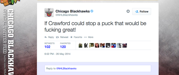 erasedhockey's tweet photo. the @NHLBlackhawks just erased this tweet. http://t.co/ymyYa0oETM