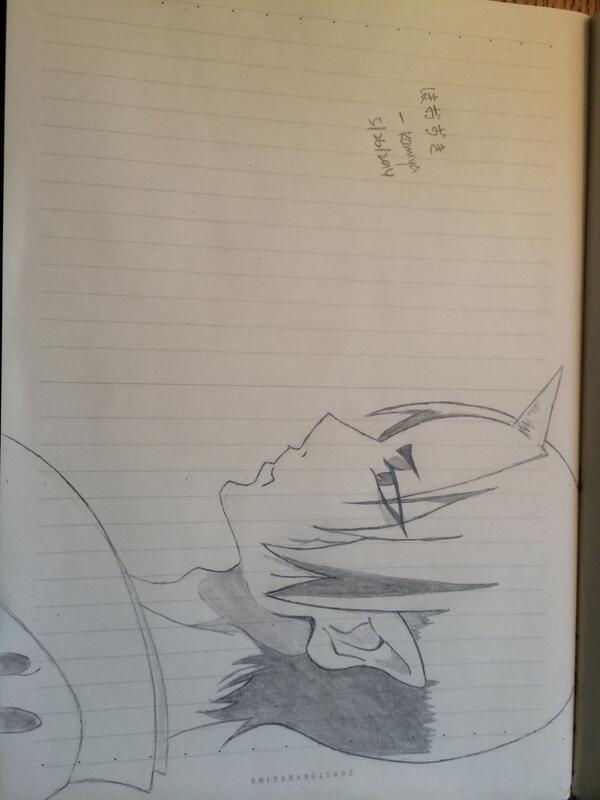 Ciel0824's tweet photo. #鬼灯の���彻 #鬼灯様 too lazy to paint the color:P http://t.co/5zrU6KCKRQ