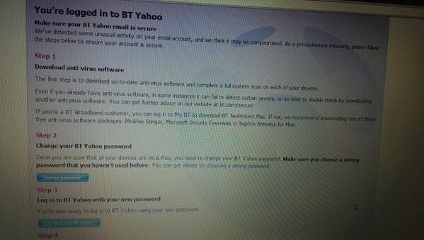 Deborah1878's tweet image. @BTCare please help me...this happens every time I try to login to my email account #btinternet #deviceaccess problem