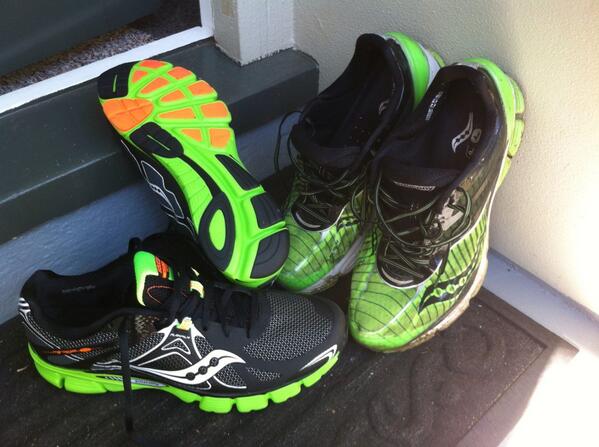 Over 2000kms in the @saucony Cortanas! Time to test out the new Mirage 4's. #efficientrunning #findyourstrong