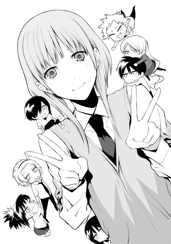 「これでメインメンバーコンプや~♪」て感じで描いてたけど本編と明らかに雰囲気間違ってる気もする。皆幸せになってほしいなぁ… #m_sonokuro