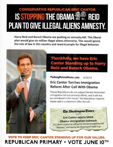 Cantor: These Are My Immigration Principles. If You Don’t Like Them, I Have Others