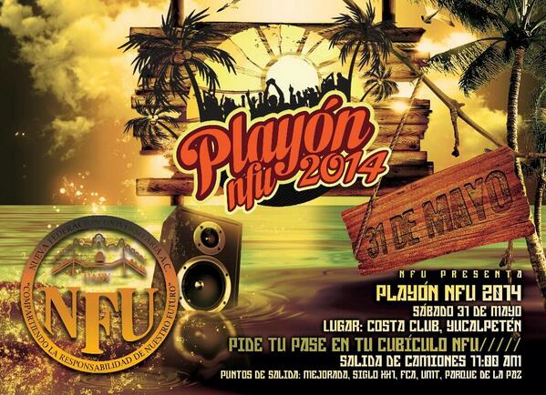 CCBA_SA_AU's tweet photo. "@NFUuady: ¡Este sábado la fiesta más esperada! #PlayónNFU @NFUuady  http://t.co/PHlYwayAd3"