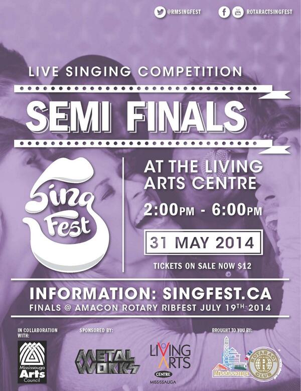 Ready for the Singfest Semi-Finals this Saturday? See it live at 2pm at <a href="/LivingArtsCtr/">Living Arts Centre</a>! <a href="/LimelightYouth/">Limelight Youth</a>