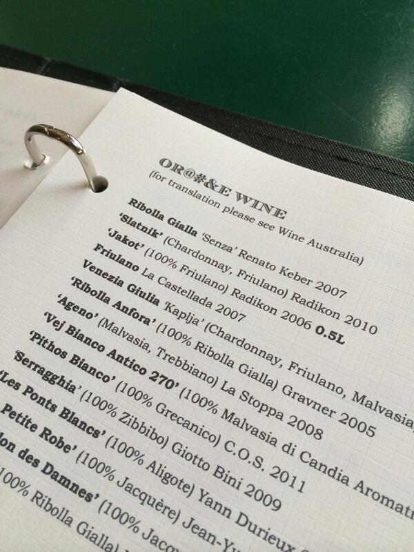 Updating the wine list. #OrangeGate