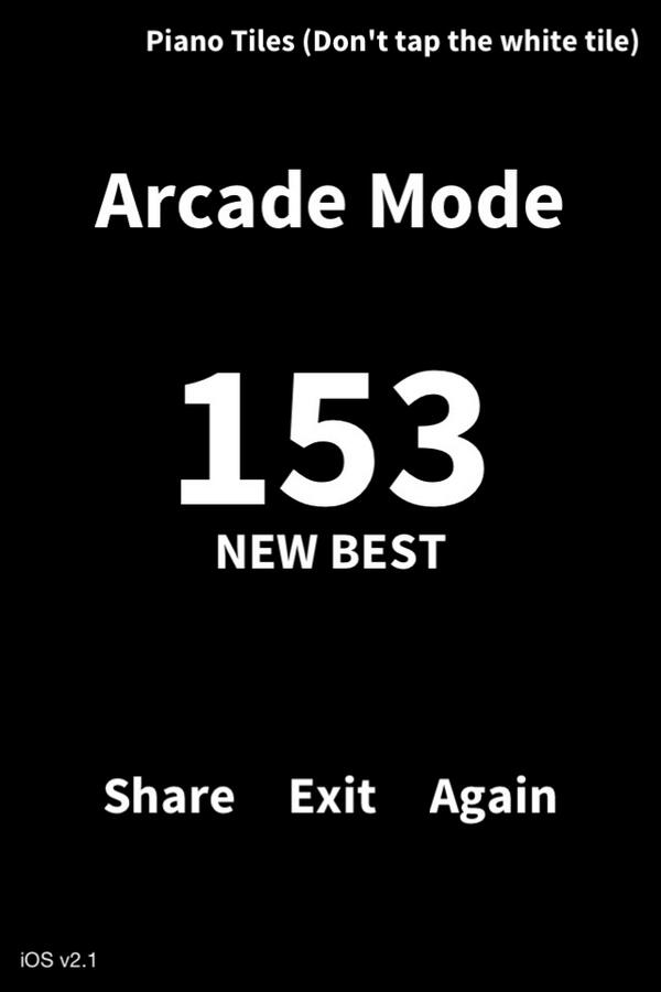 ClareUni's tweet photo. Arcade Mode, 153 pts! Who can beat me in @PianoTiles -> http://t.co/Z1TWprqC3s YEAH BABY!!!!👊 http://t.co/lfrAzIlQpC