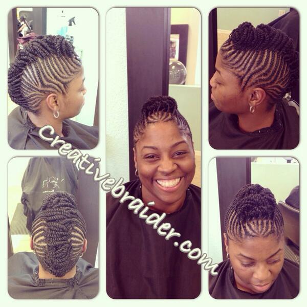 IAnacaona's tweet photo. My work #braids #mohawk #cornrows #design http://t.co/a0oanJ0e7T http://t.co/tmrkbiQ4WK