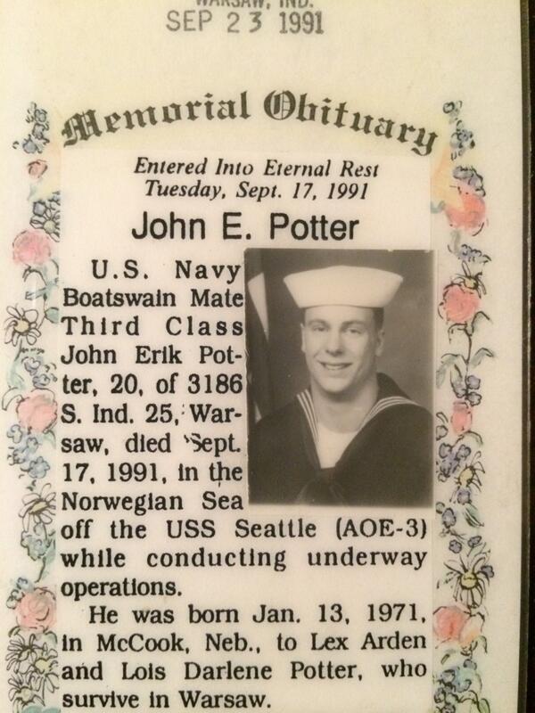 StevenPCPG's tweet image. Brother John Erik Potter Boatswain Mate 3rdClass. Thank you 4 serving our country at the Highest &amp;amp; most Honorable lvl