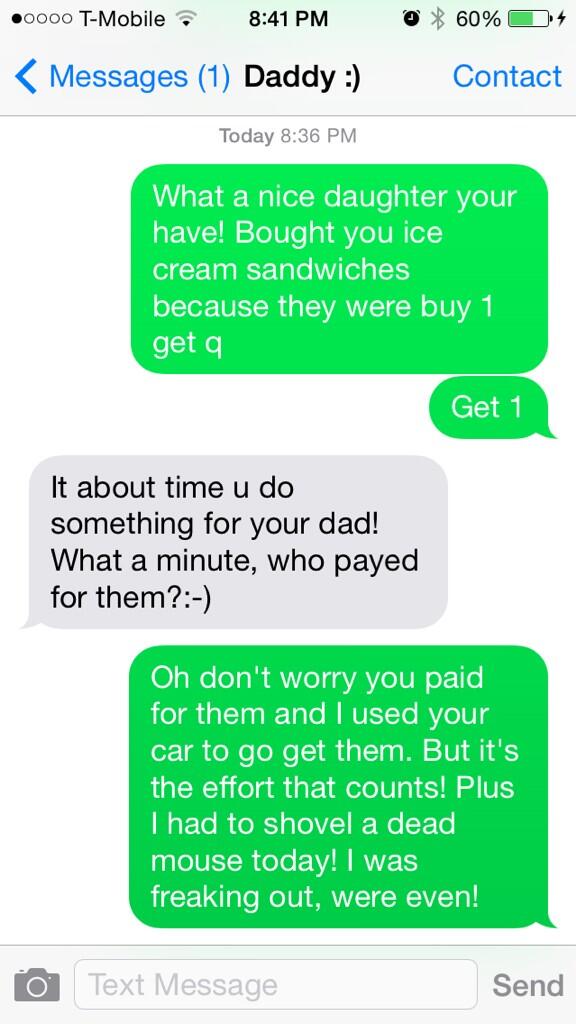 Kels24AM's tweet photo. Such a loving relationship my dad and I have! http://t.co/8Ns9DTwFS7