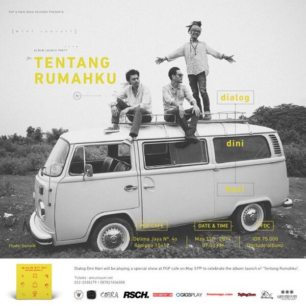 raindogs_recs's tweet photo. dan datang di acara peluncuran album #TentangRumahku @dialogdinihari hari Sabtu, 31 Mei, jam 19.00 di PGP Cafe. http://t.co/AtAM13NKeN