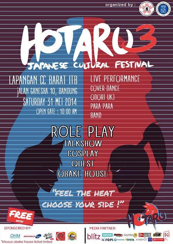 TODAY! Mau menikmati suasana Jepang? Yuk datang ke <a href="/Hotaru_ITB/">Hotaru 6 ITB</a>, 31 Mei 2014 di Lap CC Barat ITB