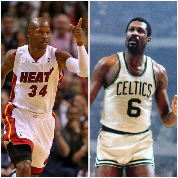 SportsCenter's tweet photo. He Got Game.
Ray Allen passes the great Bill Russell into 30th on NBA's all-time postseason scoring list. http://t.co/HUPynZ9l0p