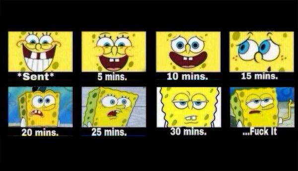 KingBach's tweet image. Me waiting for a text back