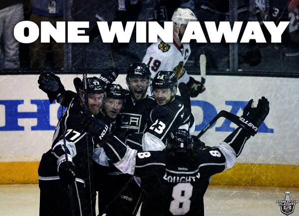THE KINGS WIN! They are one win away from the #StanleyCup Final after a 5-2 win over the Blackhawks