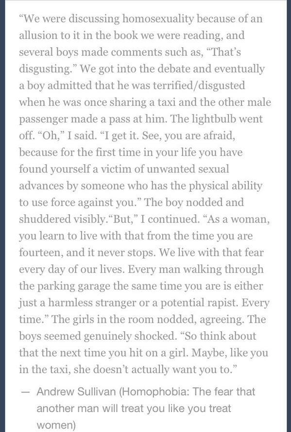 shamelessgrlprb's tweet photo. Take a minute to read this. #YesAllWomen http://t.co/iSETXcJaV7