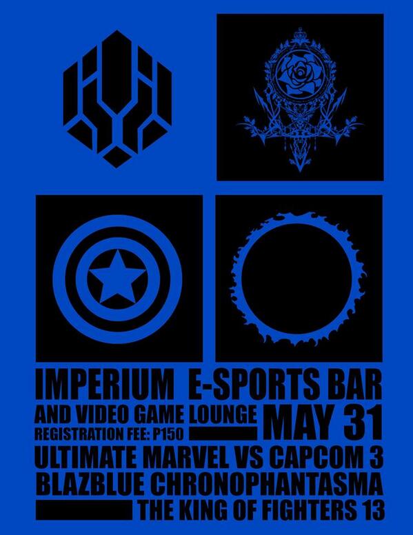 GeloMorelos's tweet image. #BBCP 1.1 #UMVC3 #KOF13 tournament on @TheImperiumBar this saturday May31 =D