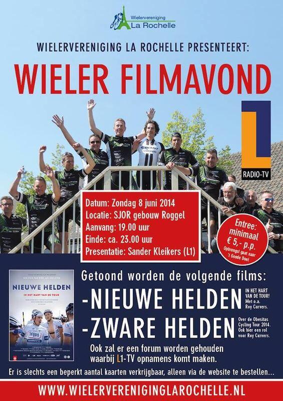 DKierkels's tweet photo. Komt dat zien! 
Wielrennen pur sang. 
2x film met @RoyCurvers 
Presentatie door @sanderkleikers @L1 
#Roggel http://t.co/TVm5ix1bgJ