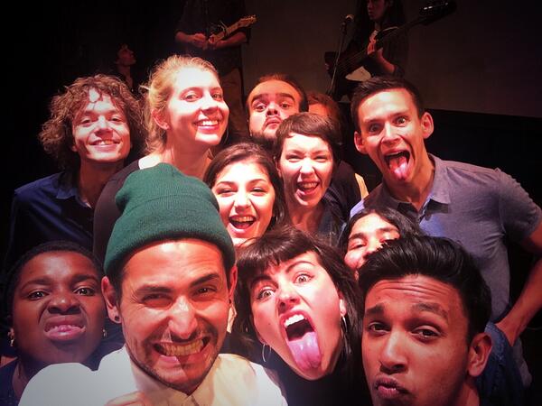 Taking pictures of myself  🎤 w/ <a href="/NYTofGB/">NationalYouthTheatre</a> <a href="/NYTrepcompany/">NYT Rep Company</a> for today's #SeasonLaunch2014 #enjoy 🙊