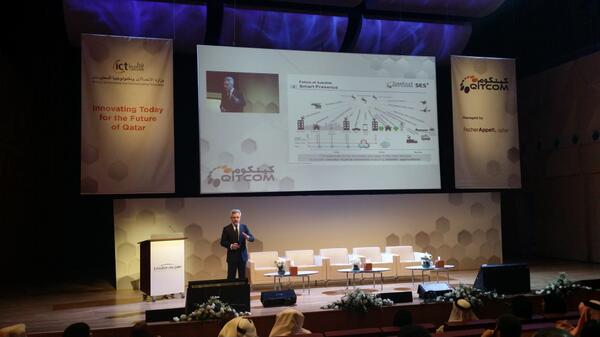 MOTQatar's tweet photo. 115 satellites need to launched per year in the next decade - Dr. Sabbagh on Future of Satellites #QITCOMConference http://t.co/g4ApYzgJVw