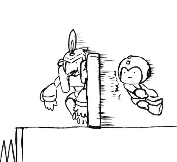 宮田 イラストレーター大見本市8 7 ロクフォルのロックマンとバーナーマンの熱い戦いをがんばって描きました Http T Co U1xbzkajvy