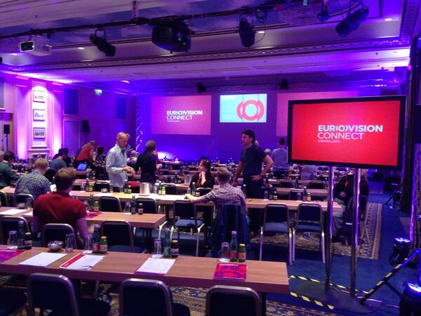 stoneappleuk's tweet photo. In production: Eurovision Connect ,Vienna. 2 days of TV programming ideas from around Europe http://t.co/6AQaZfYGsS