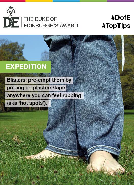 Remember to take good care of your feet while on your #DofE expedition! #TopTipsTuesday