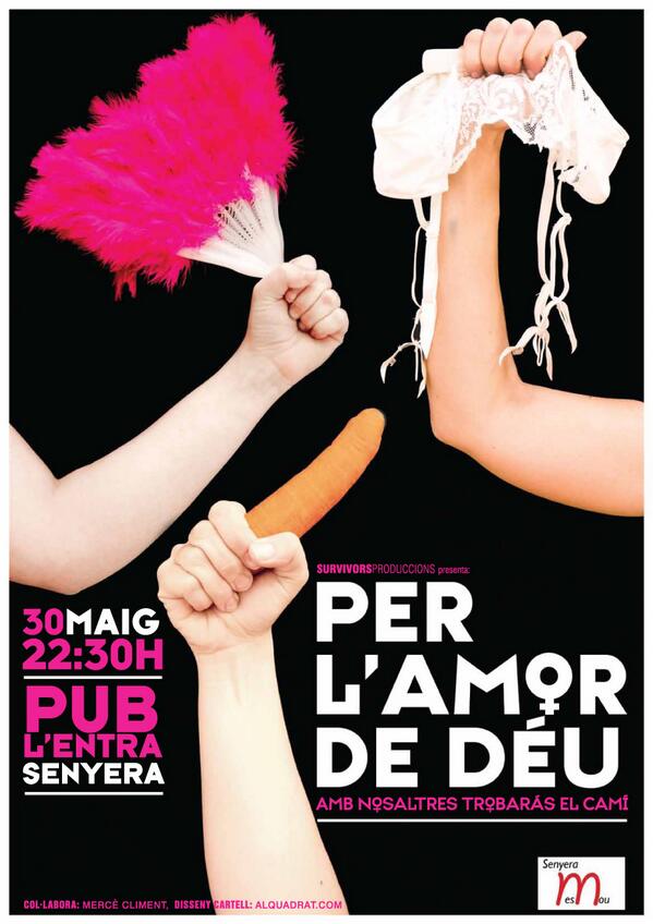 SurvivorsProd's tweet photo. Survivors!! Este divendres estem a Senyera amb 'Per l'amor de déu'. Vos esperem! http://t.co/Un9NT13Bic